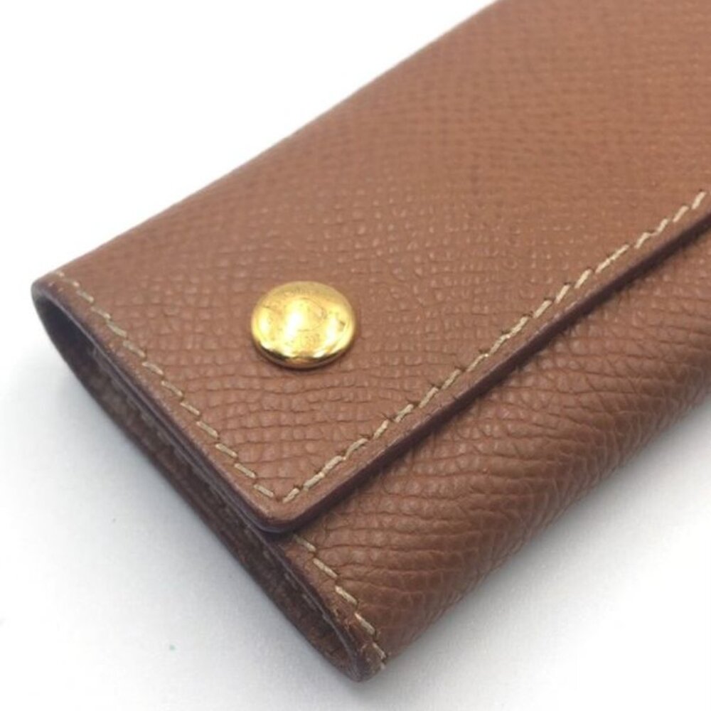 Hermes Key Case Gold Veau Epsom 4 Rows Key Holder - Picture 3 of 10